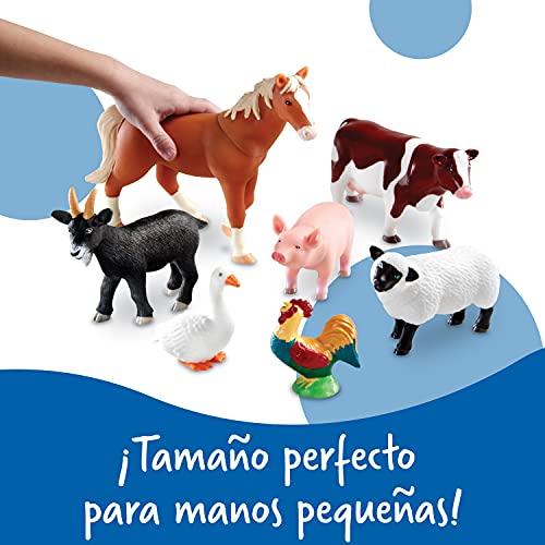 Learning Resources- Animales de Granja Jumbo, Color (LER0694)