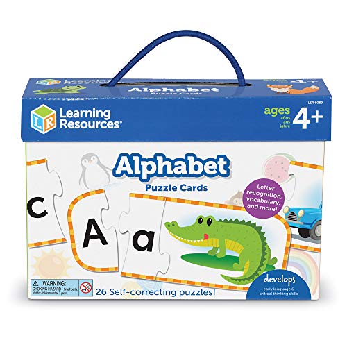 Learning Resources Aprender el abecedario, preparación para Preescolar, puzles con autocorrección, para niños de 4+ años (LER6089)