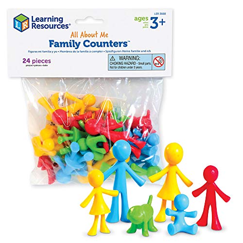 Learning Resources- Figuras de la Familia All About, Bolsa de 24, Color (LER3660) , color, modelo surtido