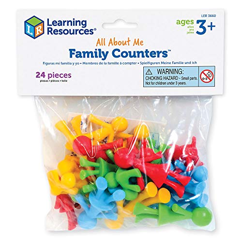 Learning Resources- Figuras de la Familia All About, Bolsa de 24, Color (LER3660) , color, modelo surtido