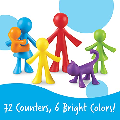 Learning Resources- Figuras de la Familia All About, Juego de 72, Color (LER3372) , color, modelo surtido