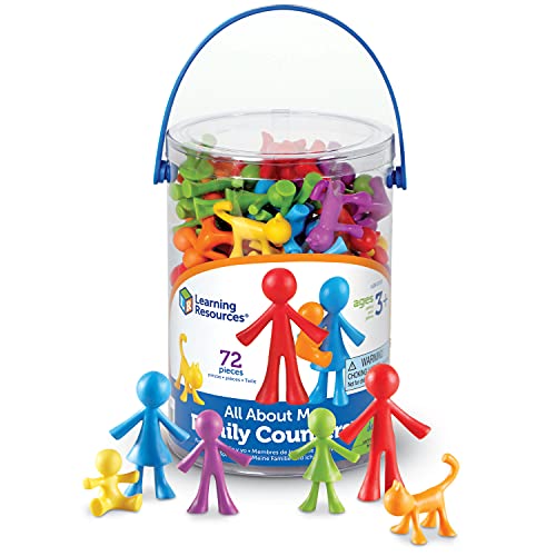 Learning Resources- Figuras de la Familia All About, Juego de 72, Color (LER3372) , color, modelo surtido