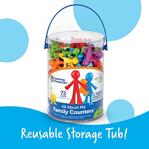 Learning Resources- Figuras de la Familia All About, Juego de 72, Color (LER3372) , color, modelo surtido