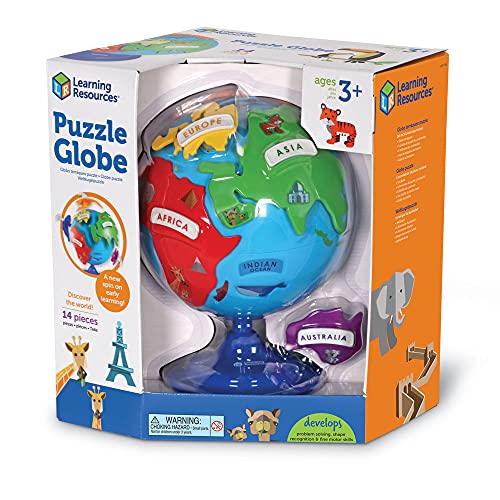 Learning Resources- Globo terráqueo y puzle, Color (LER7735)