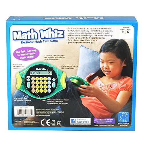 Learning Resources Math Whiz - Juego Educativo electrónico de matemáticas