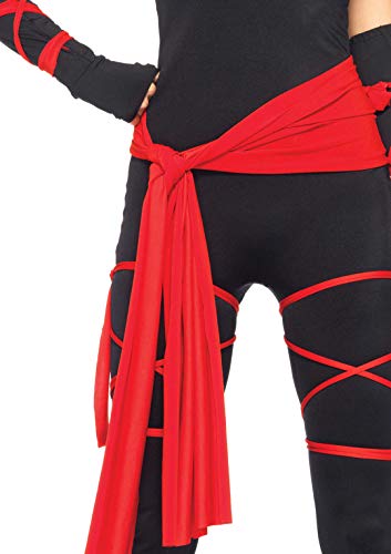 Leg Avenue Disfraz Piezas El 5 Deadly Ninja Negro / Rojo Grande