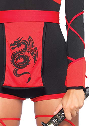 Leg Avenue Dragón Ninja Mujer, color negro y rojo, Medium (EUR 38-40) (8540102011)