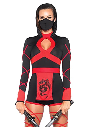 Leg Avenue Dragón Ninja Mujer, color negro y rojo, Medium (EUR 38-40) (8540102011)