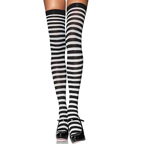 Leg Avenue- Guerrero Mujer, Color Blanco y Negro, Talla Plus 1X/2X (EUR 46-50) (6005X08007)