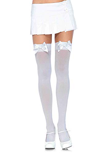 Leg Avenue Hosiery- Thigh Highs-625522002 Mujer, Color blanco, Talla Única (EUR 36-40) (Dreamlove D-210562)