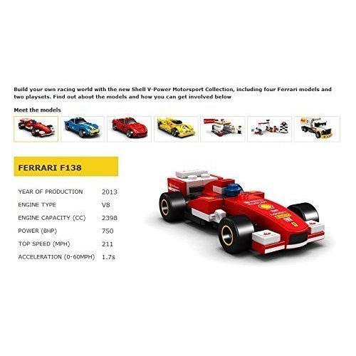 LEGO 2014 The New Shell V-Power Collection Ferrari F138 40190 Exclusive Sealed