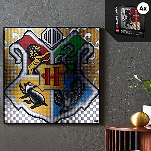 LEGO 31201 Art Harry Potter: Escudos de Hogwarts Set de Construcción Manualidades para Adultos Decoración de Pared Póster DIY