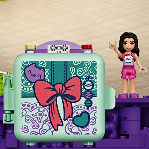 LEGO 41668 Friends Cubo de Diseñadora de Emma, Juego de Viaje con Mini Muñeca, Juguete de Colección