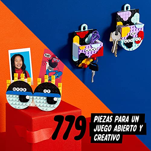 LEGO 41938 Dots Caja de Diseños Creativos, Organizador de Escritorio con Cajones, Marco de Fotos y Portalápices, Manualidades para Niños