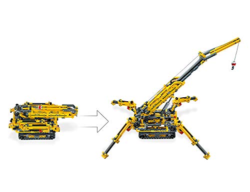 LEGO 42097 Technic Crawler Crane Grúa de Torre compacta, Juego de construcción 2 en 1