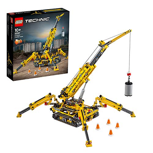 LEGO 42097 Technic Crawler Crane Grúa de Torre compacta, Juego de construcción 2 en 1