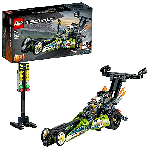 LEGO 42103 Technic Dragster Convertible 2 en 1, Coche de Juguete para Construir para Niños +7 años