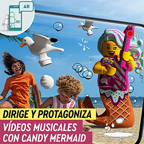 LEGO 43102 VIDIYO Candy Mermaid Beatbox Creador de Vídeos Musicales Juguete Realidad Aumentada App Set con Mini Figura