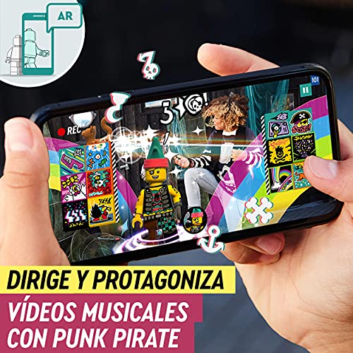 LEGO 43103 VIDIYO Punk Pirate Beatbox Creador de Vídeos Musicales Juguete Realidad Aumentada App Set con Mini Figura