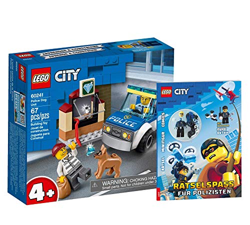 Lego 60241 - Juego de figuras de perro de policía (cubierta blanda), diseño de Lego City