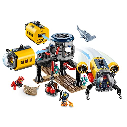 Lego 60265 Base de exploración Mar Submarino de mar, Juguetes de Aventuras de Buceo para niños BJY969