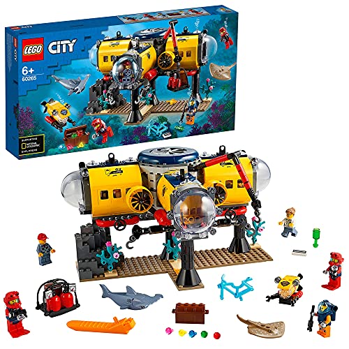 Lego 60265 Base de exploración Mar Submarino de mar, Juguetes de Aventuras de Buceo para niños BJY969