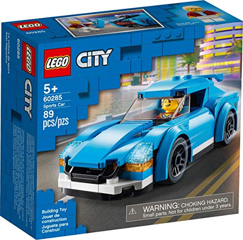 Lego 60285 Lego City - Cochecito deportivo (incluye póster, cómics, rompecabezas), incluye barredora y bolsa de plástico