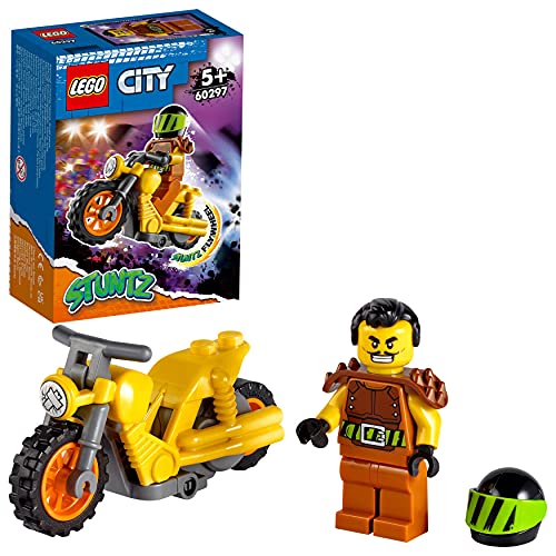 LEGO 60297 City Stuntz Moto Acrobática: Demolición, Juguete con Moto con Rueda de Inercia y Mini Figura del Piloto para Niños 5 años