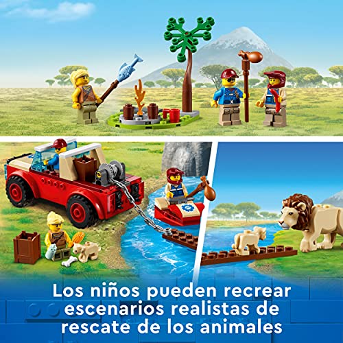 LEGO 60301 City Wildlife Rescate de la Fauna Salvaje: Todoterreno, Vehículo de Juguete para Niños y Niñas a Partir de 4 Años