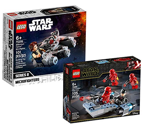 Lego 75266 - Juego de Lego Star Wars de la Guerra de las Galaxias del Milenario Falcon Microfighter 75295 + Lego Star Wars Sith Troopers Battle Pack 75266