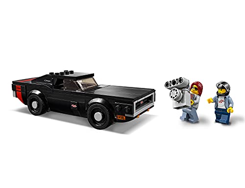 LEGO 75893 Speed Champions Dodge Challenger SRT Demon de 2018 y Dodge Charger R/T de 1970, Juguete de Construcción