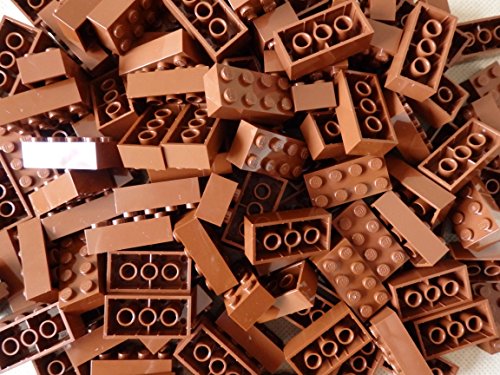 LEGO Bricks: Brown 2x4. Part 3001 (X 25) by LEGO