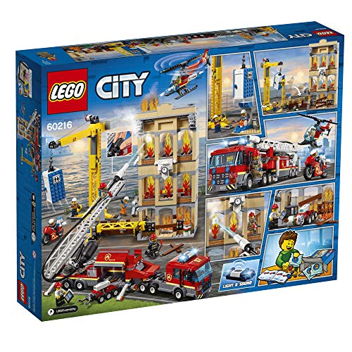 LEGO City Feuerwehr in der Stadt 60216 (943 Teile) mit Licht & Sound - 2019