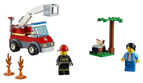 LEGO City Fire- City Fire Incendio en la Barbacoa Juguete de construcción de rescate de bomberos, incluye camión con grúa y minifiguras, Multicolor (Lego ES 60212)