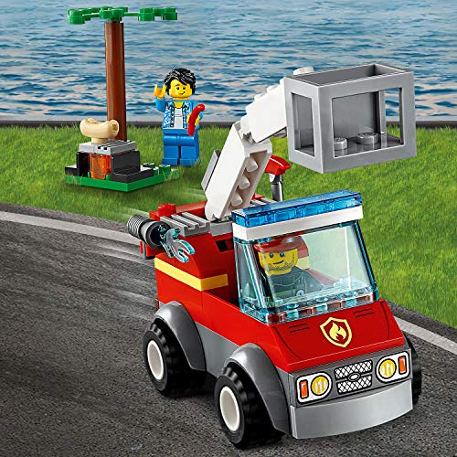 LEGO City Fire- City Fire Incendio en la Barbacoa Juguete de construcción de rescate de bomberos, incluye camión con grúa y minifiguras, Multicolor (Lego ES 60212)