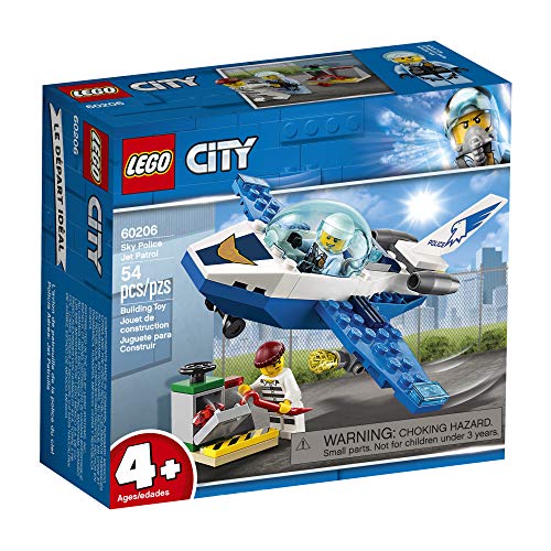 LEGO City Sky Police Jet Patrol 60206 Building Kit , New 2019 (54 Piece)