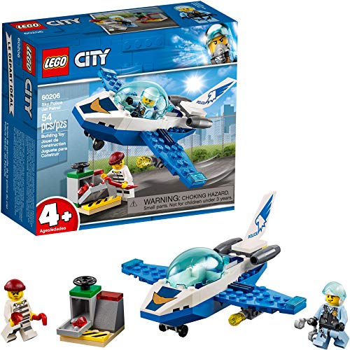 LEGO City Sky Police Jet Patrol 60206 Building Kit , New 2019 (54 Piece)