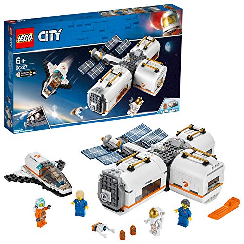 LEGO - City Space Port Estación Espacial Lunar Nuevo juguete de construcción inspirado en la NASA con Nave y Astronautas (60227)