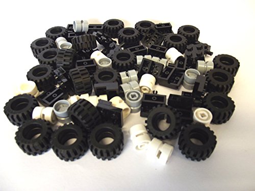 LEGO CITY - Wheel, Tire and Axle-Set - 72 pieces. Delivery as illustrated. by LEGO