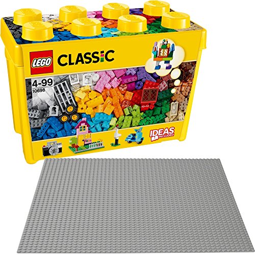 LEGO Classic 10698 10701 - Juego de 2 cajas grandes con base gris