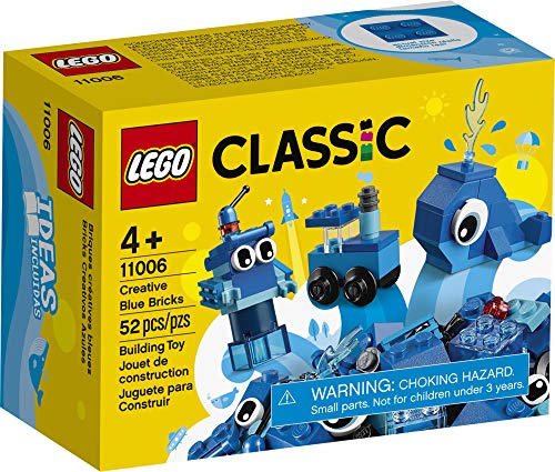 LEGO Classic Creative Blue Bricks 11006 - Juego de iniciación con piedras azules para juegos imaginativos (52 piezas)