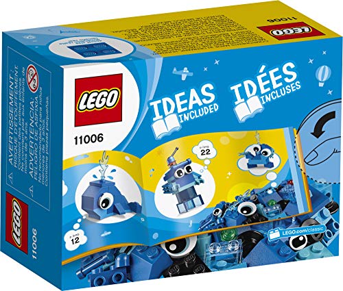 LEGO Classic Creative Blue Bricks 11006 - Juego de iniciación con piedras azules para juegos imaginativos (52 piezas)