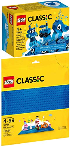 LEGO Classic Juego de 2 piezas 10714 11006 placa azul + juego creativo azul