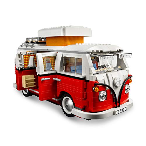 LEGO Creator Expert-Furgoneta Volkswagen T1, Juguete de construcción de Camper Van Blanca y roja (10220)