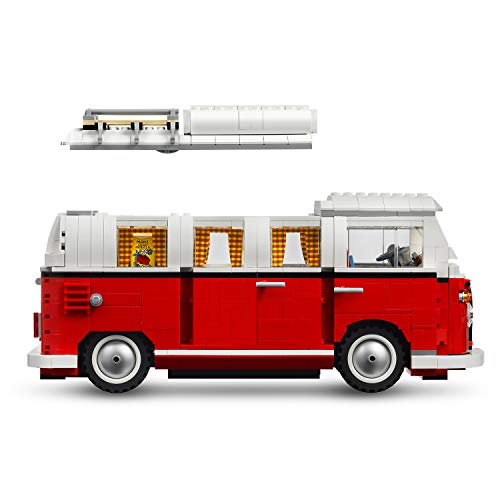 LEGO Creator Expert-Furgoneta Volkswagen T1, Juguete de construcción de Camper Van Blanca y roja (10220)