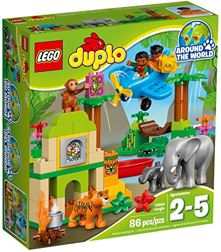 LEGO Duplo - Jungla, Juego de Construcción con Muchos Animales para Jugar (10804)