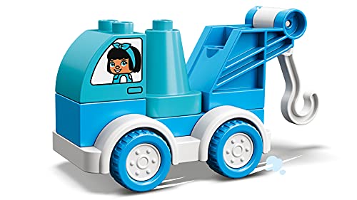 LEGO DUPLO My First - Camión Grúa, Set de Construcción de Vehículo Azul con Gancho, Juguete Recomendado para Niños y Niñas a Partir de 18 Meses (10918)