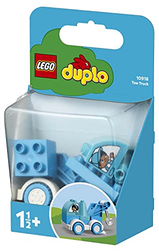 LEGO DUPLO My First - Camión Grúa, Set de Construcción de Vehículo Azul con Gancho, Juguete Recomendado para Niños y Niñas a Partir de 18 Meses (10918)