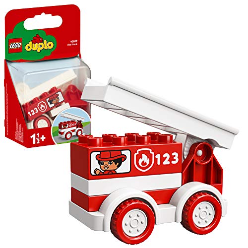 LEGO DUPLO My First DUPLO My First Bomberos, Set de construcción de camión para apagar fuego, Juguete recomendadopara niñas a partir de 18 meses, Novedad 2020, multicolor (Lego ES 10917)