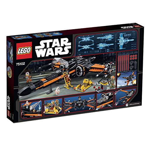 LEGO - FighterPoe's Fighter, Star Wars-Poe's X-Wing Fighter (75102)